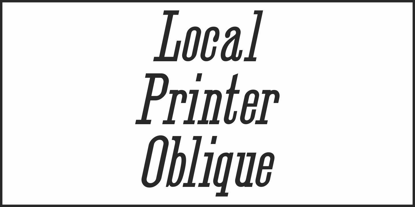 Local Printer JNL